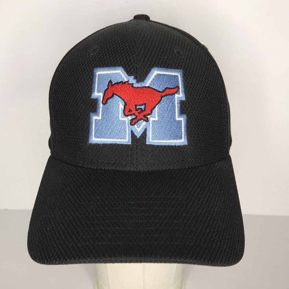 M Horse Logo Black Fitted 39Thirty New Era Fitted Small Medium Adjustable Hat